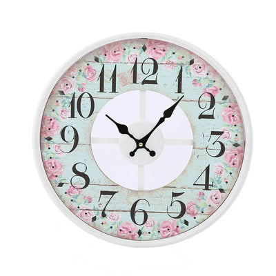 Vintage Chic Wooden Shabby Large Wall Clock Art Round Oversized Digital French