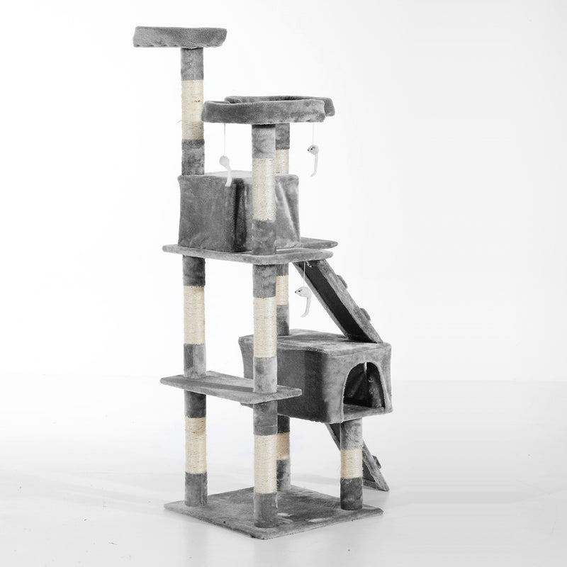 Multi-Level Cat Tree Scratcher Activity Center Climbing Tree Condo Furniture w/