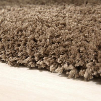 Ultra Soft Anti Slip Rectangle Plush Shaggy Floor Rug Carpet in Taupe 60x220cm