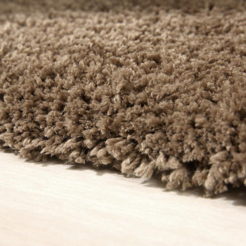 Ultra Soft Anti Slip Rectangle Plush Shaggy Floor Rug Carpet in Taupe 60x220cm