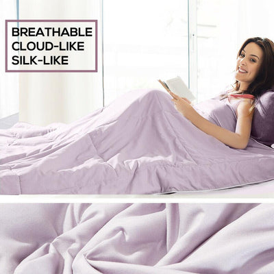 DreamZ Microfibre All Season Bamboo Lightweight Quilt Duvet Double Size Purple