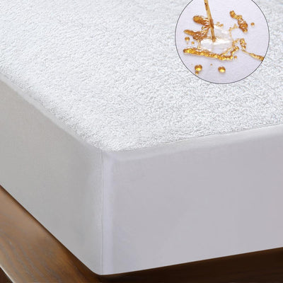 DreamZ Terry Cotton Fully Fitted Waterproof Mattress Protector King Single Size