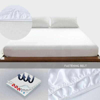 DreamZ Terry Cotton Fully Fitted Waterproof Mattress Protector King Single Size