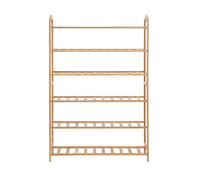 Levede Bamboo Shoe Rack Storage Wooden Organizer Shelf Stand 6 Tiers Layers 70cm