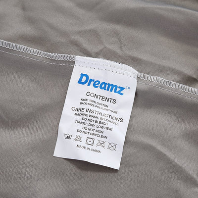 DreamZ King 183x203x35cm 100% Cotton Stripe Waterproof Mattress Protector