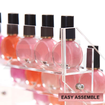 Clear Acrylic Nail Polish Varnish Cosmetics Display Stand Rack Organiser