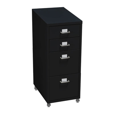 4 Tiers Steel Orgainer Metal File Cabinet With Drawers Office Furniture Black