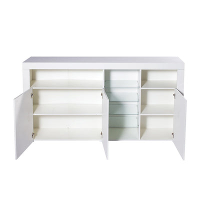 Levede Buffet Sideboard Cabinet Storage Modern High Gloss Cupboard White