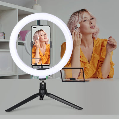 LED Ring Light with Tripod Stand Phone Holder Dimmable Studio Photo Makeup Lamp Type1