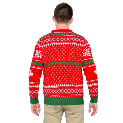 Merry Christmas Ya Filthy Animal Snowflake and Reindeer Ugly Christmas Sweater
