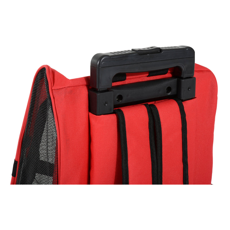 PawHut 4in1 Pet Backpack Carrier Car seat Dog Cat Rolling Luggage Crates