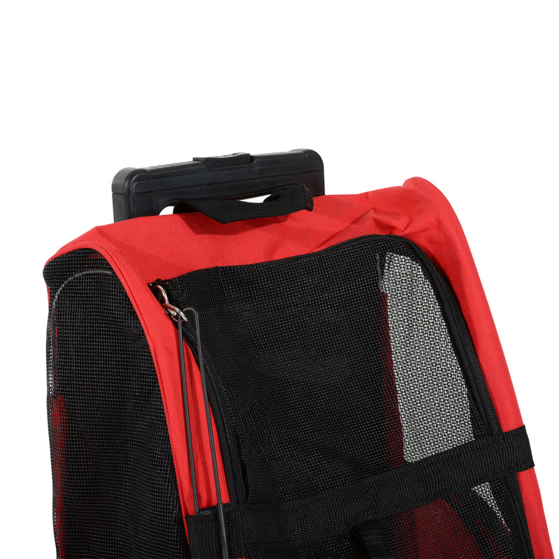 PawHut 4in1 Pet Backpack Carrier Car seat Dog Cat Rolling Luggage Crates