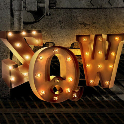 LED Metal Letter Lights Free Standing Hanging Marquee Party D?cor Letter And