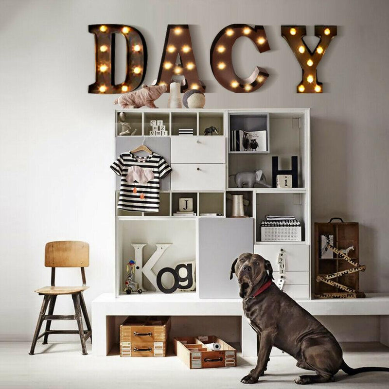 LED Metal Letter Lights Free Standing Hanging Marquee Party D?cor Letter And