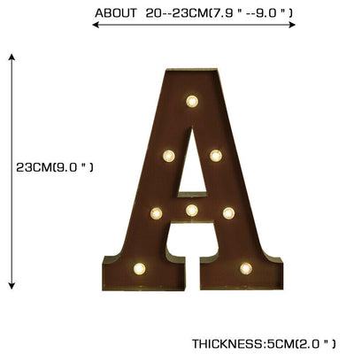 LED Metal Letter Lights Free Standing Hanging Marquee Event Party D?cor Letter A