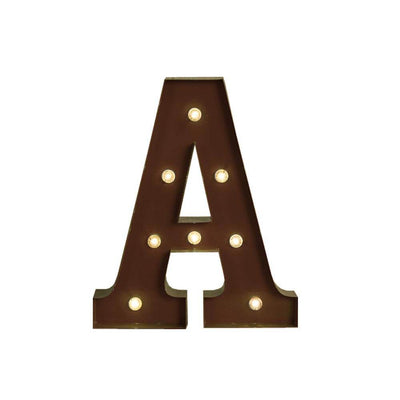 LED Metal Letter Lights Free Standing Hanging Marquee Event Party D?cor Letter A