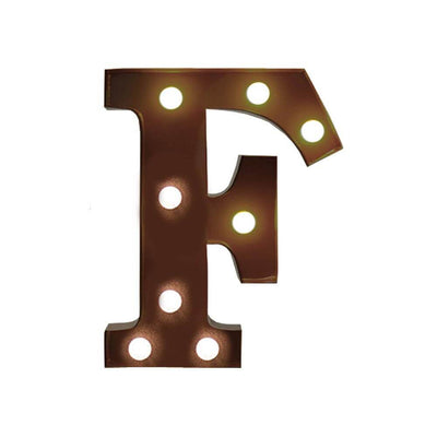 LED Metal Letter Lights Free Standing Hanging Marquee Event Party D?cor Letter F