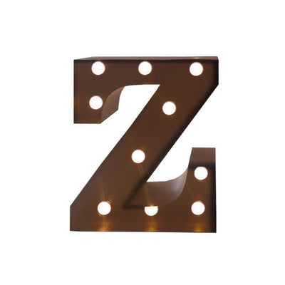 LED Metal Letter Lights Free Standing Hanging Marquee Event Party D?cor Letter Z