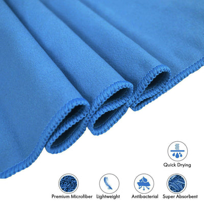 Soft Microfiber Bath Towel Bath Sheets Set - 30" x 60" Towel + 14" x 22" Towel