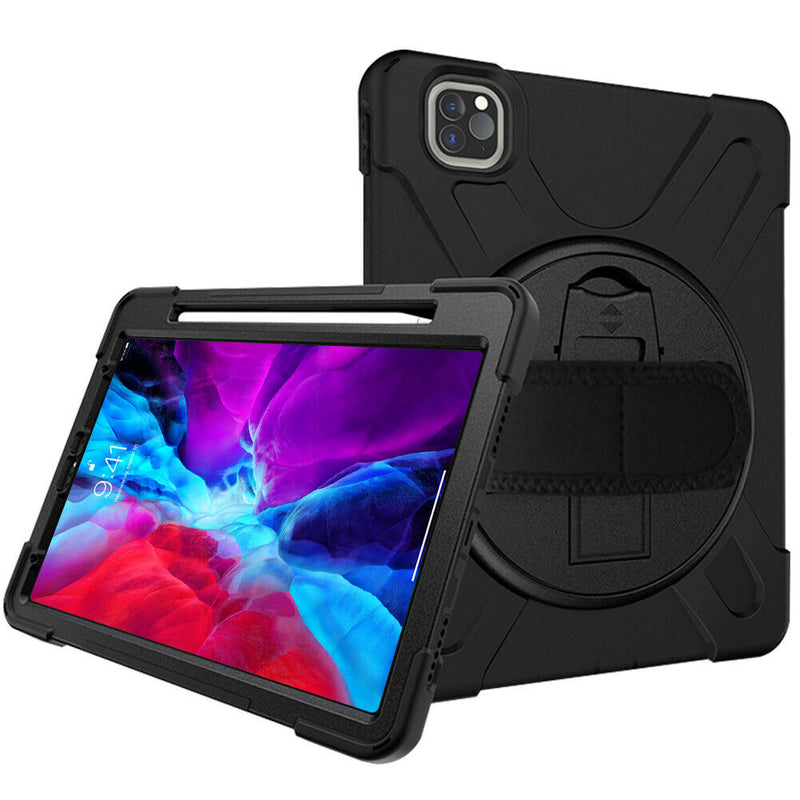 For iPad Pro 11" 12.9" inch 2020 Rotating Stand Case Cover w Hand Shoulder Strap