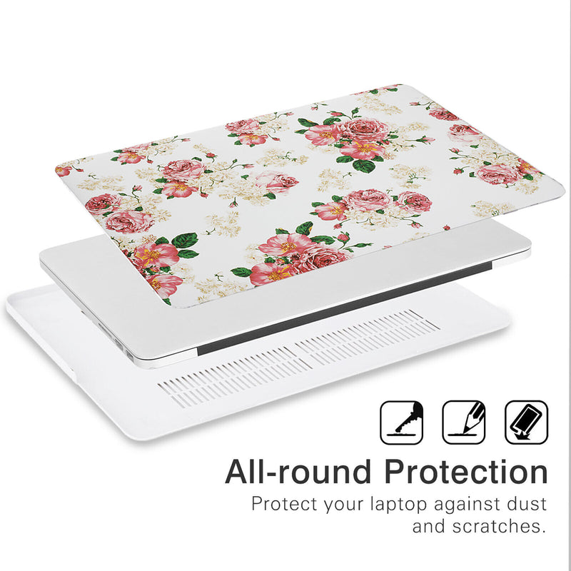 MacBook Pro 13" 2020 Flower Pattern Hard Case w/ Keyboard Cover,Screen Protector