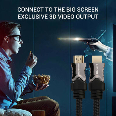 V2.1 8K Premium BRAIDED HDMI Cable Ultra Fast 48Gbps HD UHD Smart HDTV HDR 3D 4K