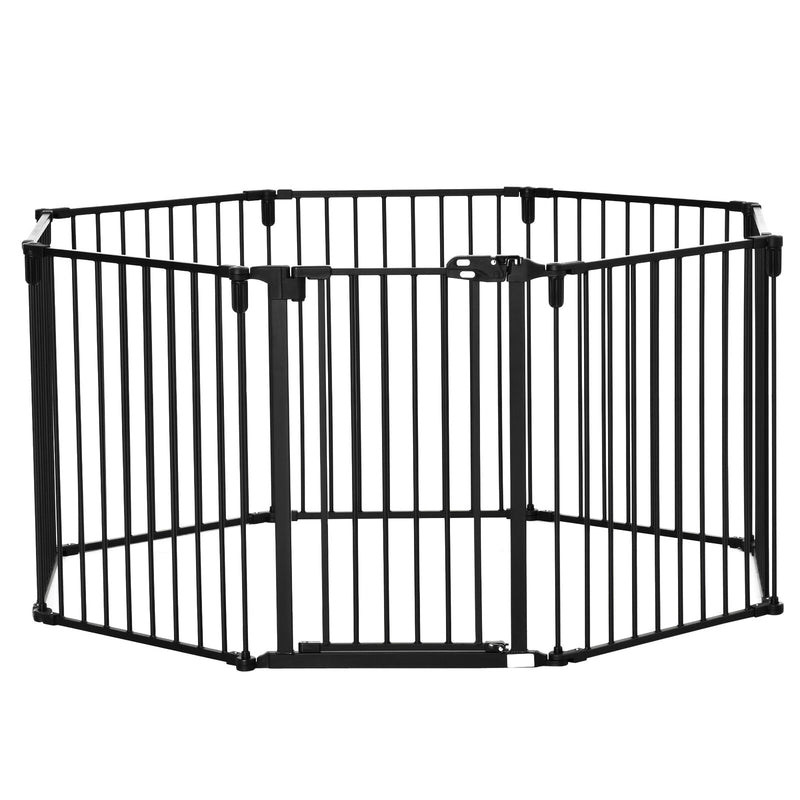 Pet Safety Gate 8-Panel Playpen Fireplace Christmas Tree Fence Stair Barrier