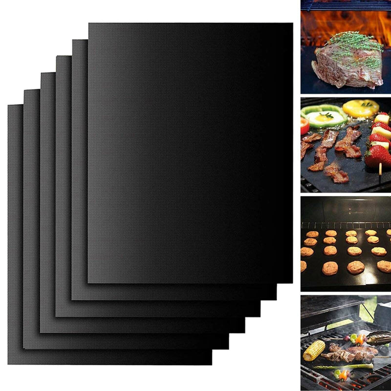 10 PCS BBQ Grill Mat Bake Non Stick Grilling Mats Barbecue Pad