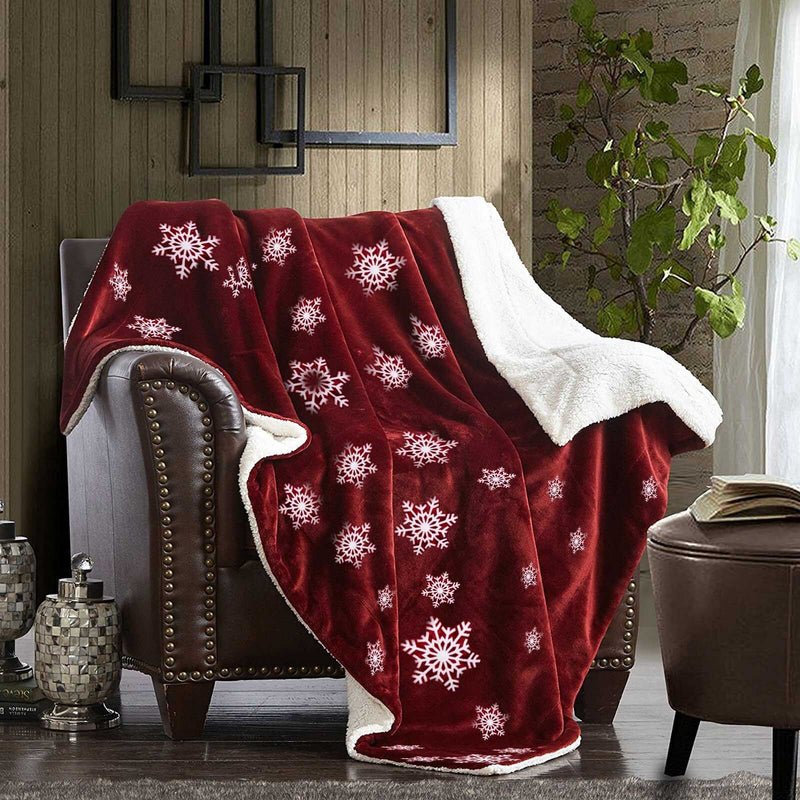 Large Christmas Mink Throw Warm Fleece Blanket Couch Sofa Bedroom chairs Travel