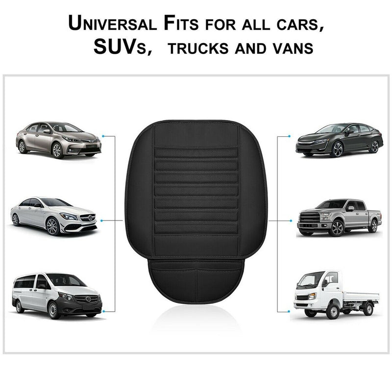 Black Universal Car Seat Cushions with Storage Pockets for Car Truck Van and SUV