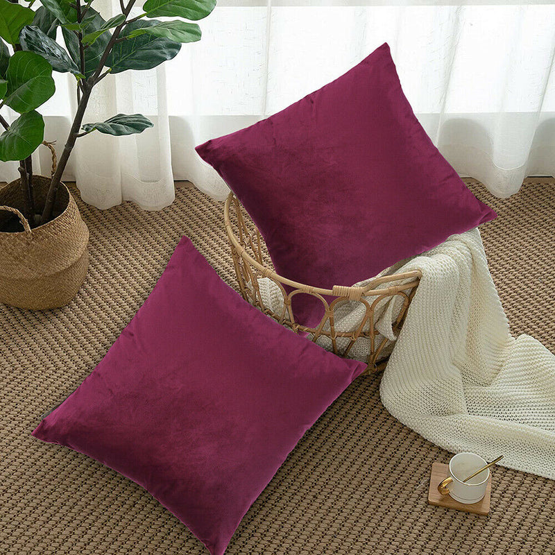 Luxury Home Decoration Crushed Velvet Cushion Cover for Sofa Couch Bed Chair Car