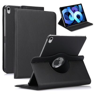 Rotating Multi-Angle Viewing Folio Stand Cover & Matte PET Film for iPad Air 4th