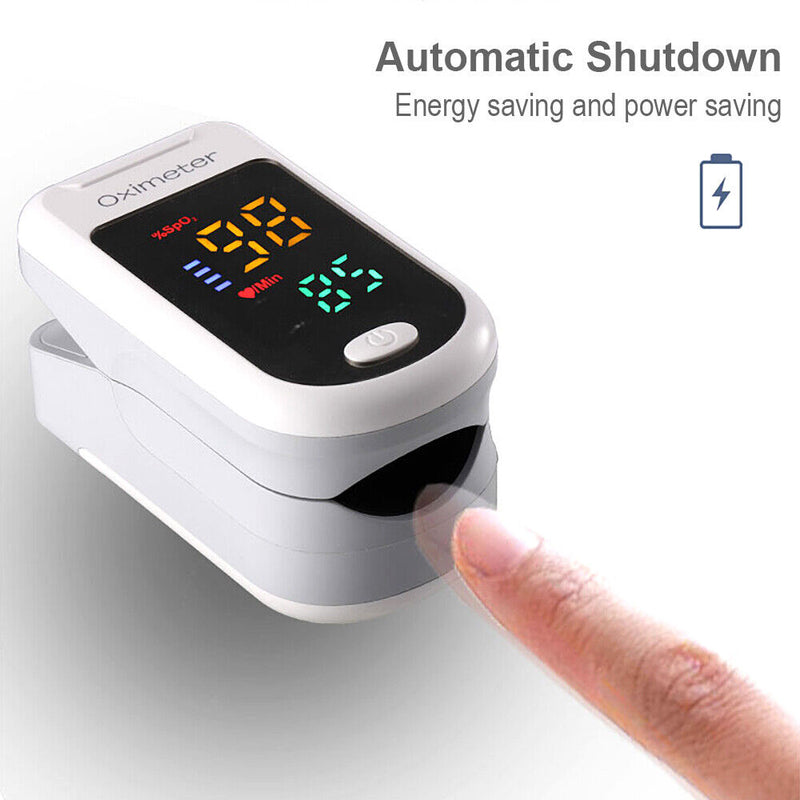 Portable Digital Fingertip Pulse Oximeter Blood Oxygen Saturation Monitor, Black