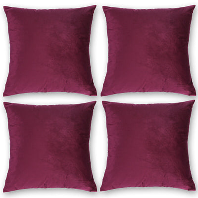 Set of 2 Velvet Decorative Square Throw Pillow Covers 18"x18" for Sofa,Couch,Car