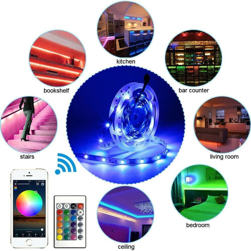 10m LED Strip Lights, Smart WiFi RGB LED Lights with APP Remote Control, SMD 505