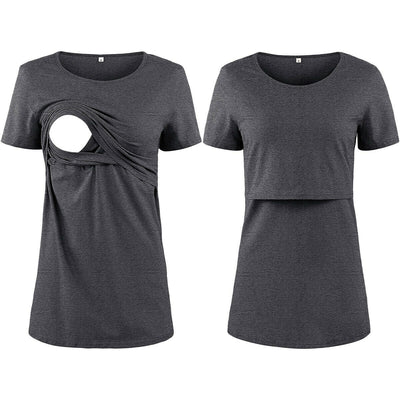 Ultra [Soft & Skin-Friendly & Comfortable] Maternity Top Womens Nursing Shirt CA