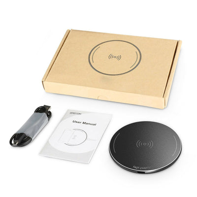 10W Metal Qi Wireless Charger Fast Charging Mat For iPhone 11 Xs Galaxy S20U 10+