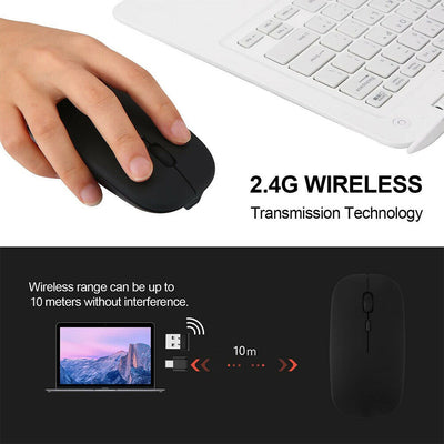 2.4G Rechargeable USB C Wireless Mouse Quiet Clicking for Type-C Laptop, MacBook