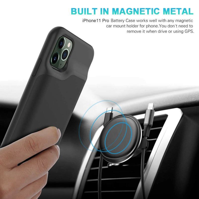 iPhone 12 Pro Max [7000mAh] Protective Charging Case+Screen&Lens Tempered Glass