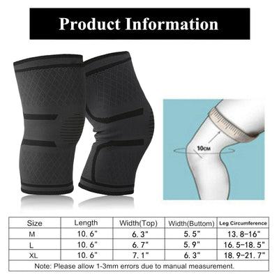 Breathable & Anti-Slip Knee Compression Sleeve Brace for Running, Arthritis, ACL