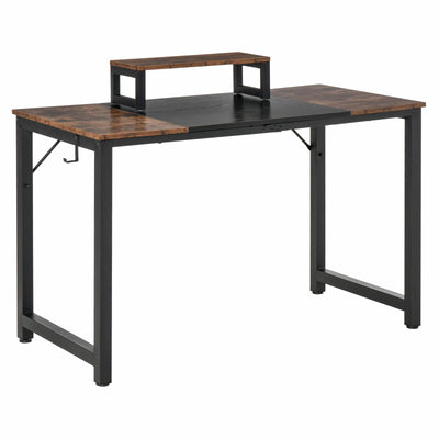 HOMCOM Computer Desk Home Office Writing Desk w/ Steel Leg and Adjustable Feet