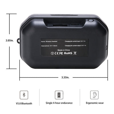 TWS Bluetooth 5.0 Earbuds w/ 2000mAh Charging Case, Built-in Mic, Premium Sound