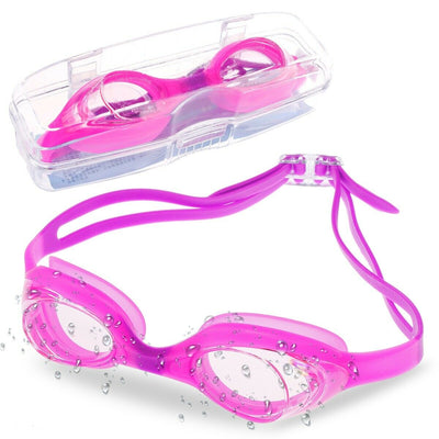 Kids Swimming Goggles With Anti Fog Lens & Wide View & UV Protection & HD Vision