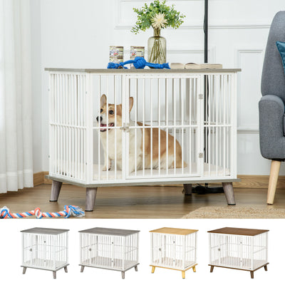 Decorative Dog Crate Pet Cage Kennel w/ Soft Cushion