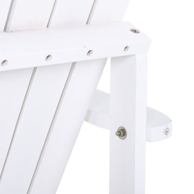 Fir Wood Adirondack Chair, Wooden Outdoor & Patio Seating for Fire Pit, White