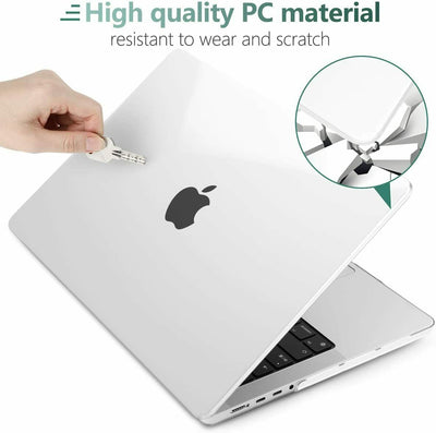 FOR MacBook Pro 14" A2442 M1 Pro/Max Slim Plastic Hard Shell Case, Crystal Clear