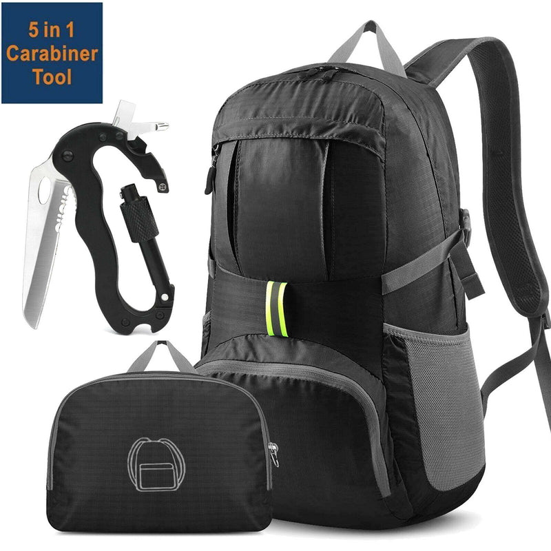 Large Capacity Waterproof Anti-Theft School Backpack Travel Casual & Carabiner