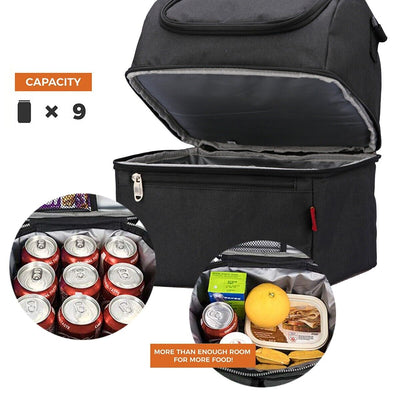 Leakproof Cooler Tote Bag Freezable Lunch Bag w/ Shoulder Strap for Women/Men