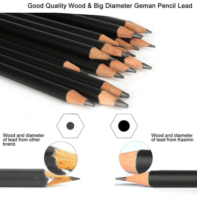 Drawing / Sketch Pencils Set (29-PCS Kit) Includes Erasers, Sharpener, Charcoals