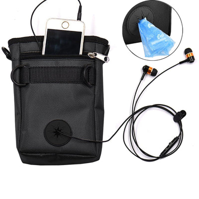 [High-Quality] Black Dog Treat Training Pouch W/ Adjustable Shoulder Strap Belt